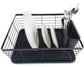 Kunststoff-Tablett, Stahlregal, rostfrei, Hausküche, gebrauchter Geschirr-Trockenständer