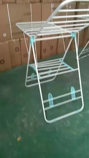 Zusammenklappbarer Wäscheständer aus Stahl, zusammenklappbarer Wäscheständer