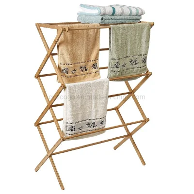 Wäscheständer aus Bambus, faltbarer Wäscheständer aus Holz