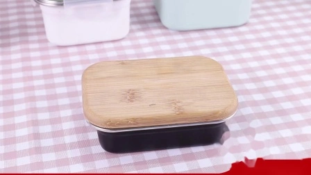 Fabrikneues Design mit Bambus-Kunststoffdeckel, Wahl-Lunchbox Garbo für Kinder, Edelstahl-Lunchbox, Kunststoff-Bambusdeckel zur Erhaltung der Frische
